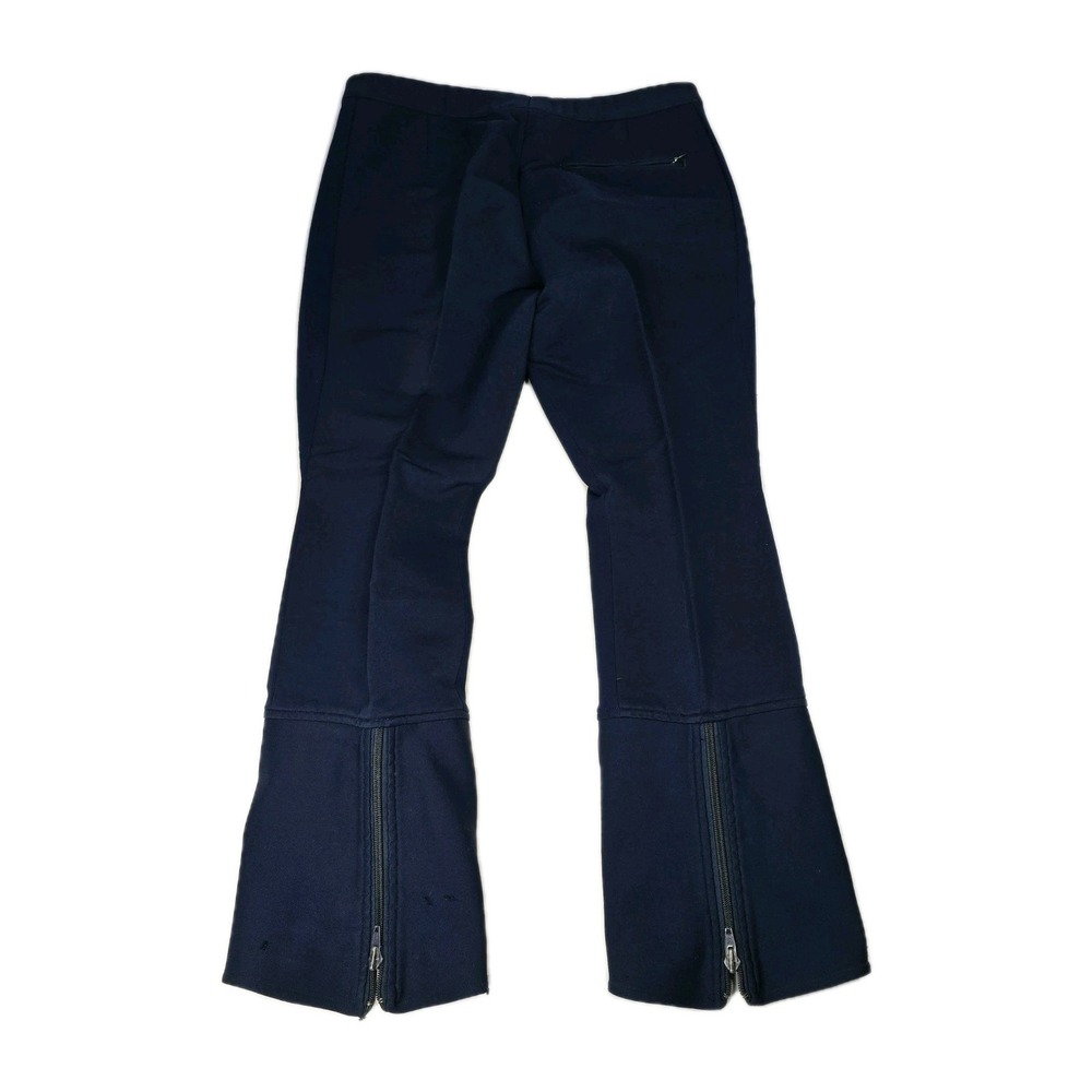 VTG 70s USA Bell Bottoms Blue Stretch Wool Nylon Winter Ski Pants 34X30 - Picture 2 of 9
